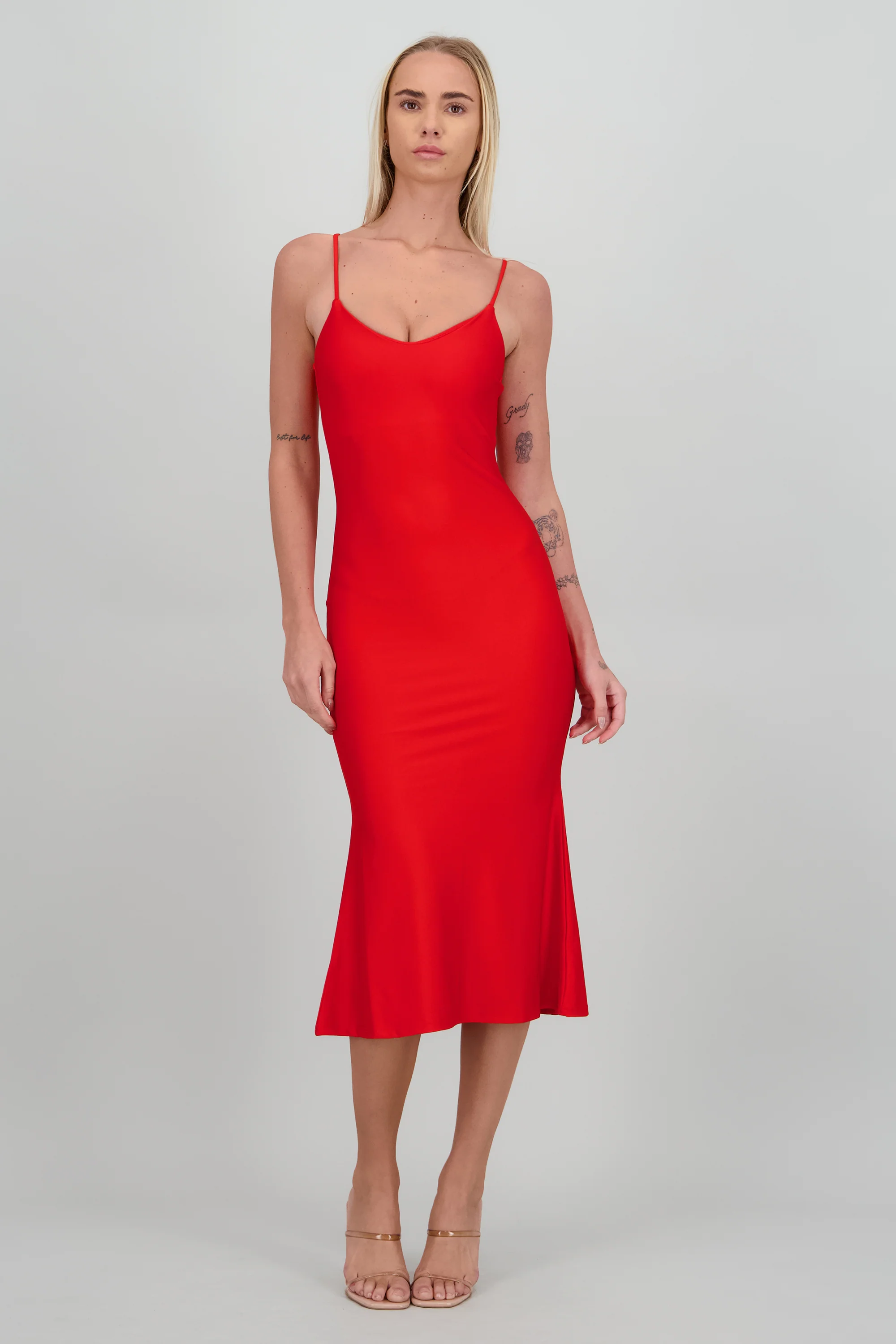 Vestido satin tirantes