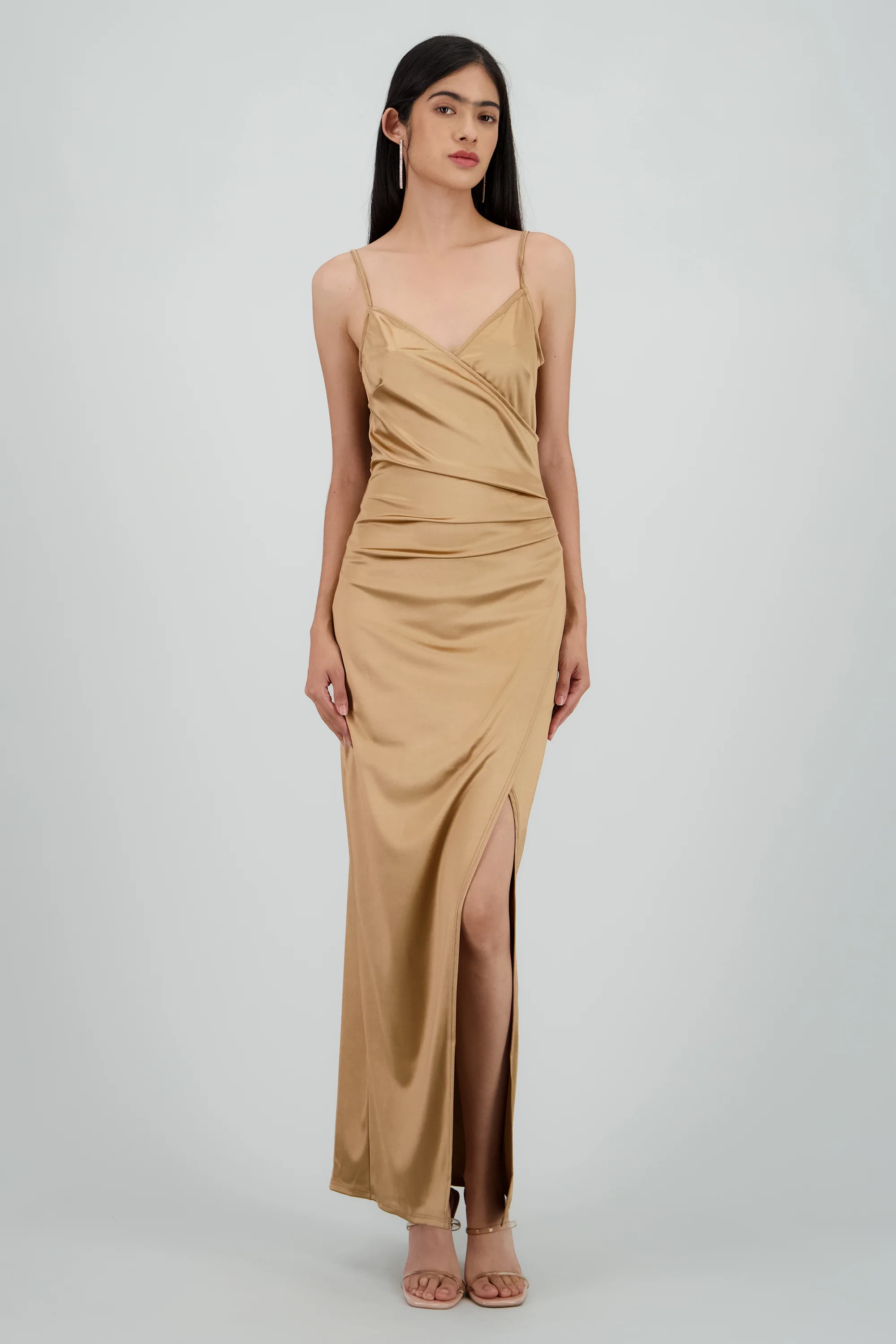 Vestido satinado midi