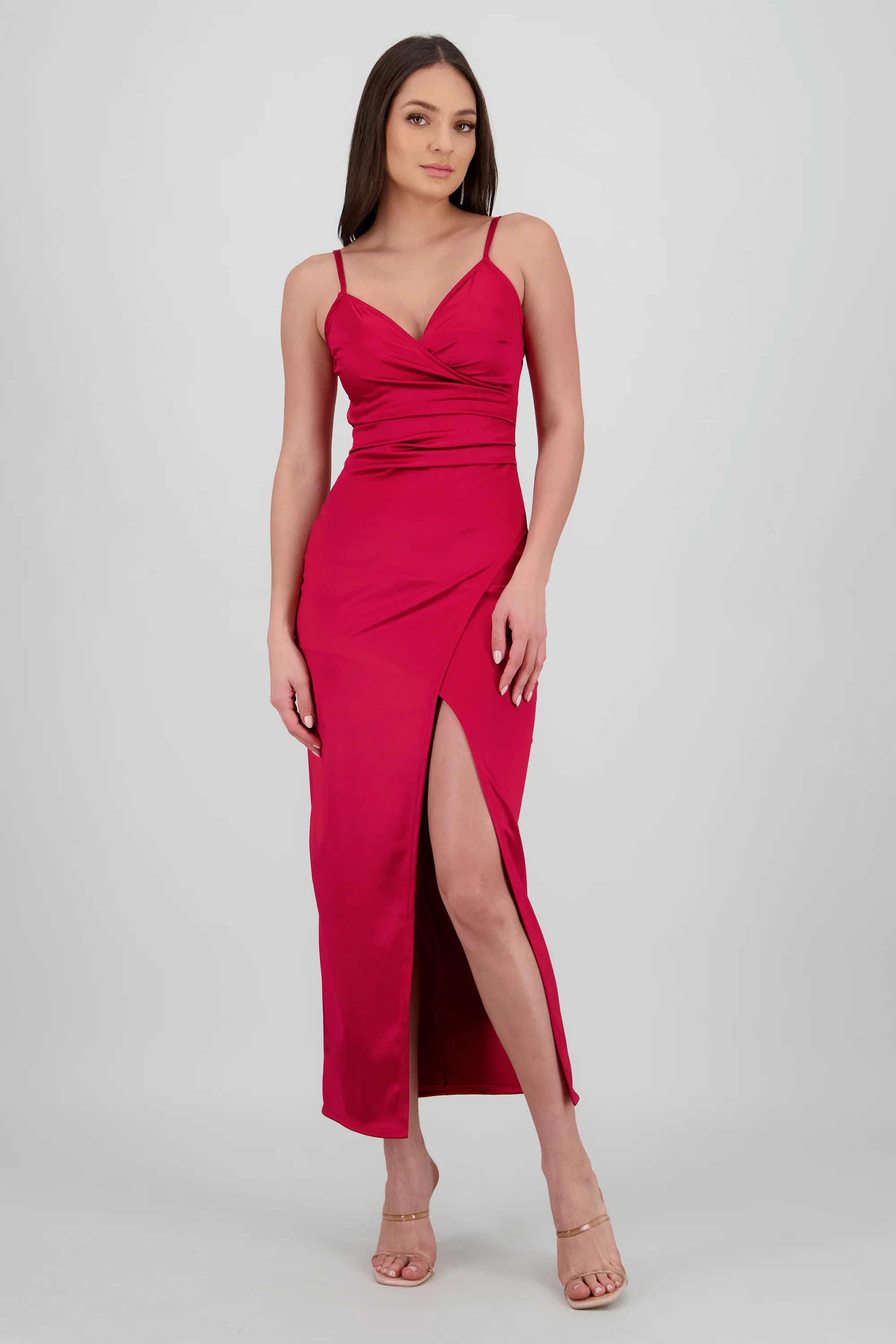 Vestido satinado midi - Image 2